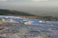 auf den Kalksinterterrassen in Pamukkale