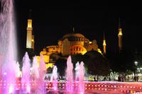Blick auf die Hagia Sophia am Abend