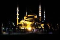 Blick auf die Blaue Moschee am Abend