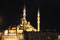 Blaue Moschee bei Nacht in Istanbul