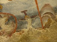 Türkei, Felsmalerei nahe dem Kloster der 7 Brüder