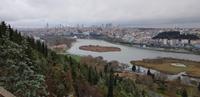 Blich von der Terrasse beim Cafè Eyüp Pierre Loti auf das Goldene Horn und Istanbul