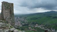 Blick auf Bergama und eine Tornado