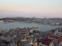 Blick vom Galata Turm am Abend