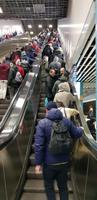 Mit der Rolltreppe hinauf nach Üsküdar auf dem asiatischen Teil von Istanbul