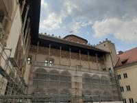 Krakau. Königliches Schloss. Innenhof (z.Zt. in Restauration).