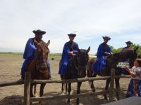 in der Puszta: Reitershow