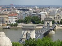 Budapest: Blick vom Burgberg auf die Kettenbrücke