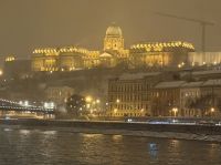 Silvesterschifffahrt auf der Donau Blick auf die Burg