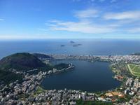 am Corcovado mit Blick auf Rio de Janeiro