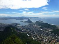am Corcovado mit Blick auf Rio de Janeiro