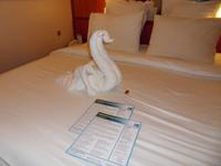 allabendliche Begrüßung auf der Kabine