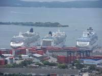 mit 3 Kreuzfahrtschiffen ist in der Stadt unglaublich viel los