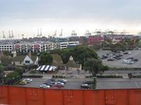 Los Angeles - Blick zum Containerhafen von der 