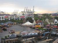 Los Angeles - Blick zum Containerhafen von der 