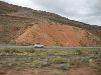 Erdrutsch an der Straße am Arches Nationalpark
