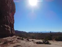 gleißende Sonne überm Arches Nationalpark