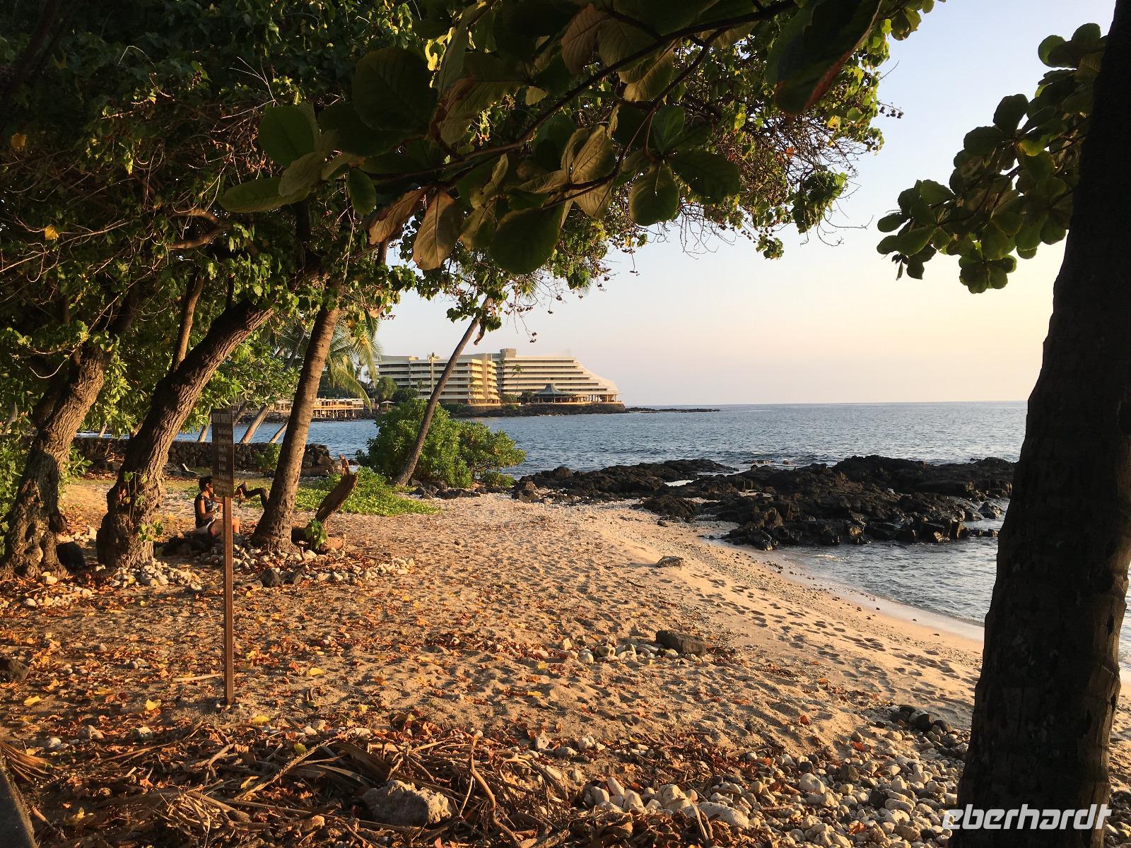 Big Island - Kona mit Blick auf unser Hotel