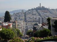 San Francisco - Lombard Street, Blick auf die Stadt