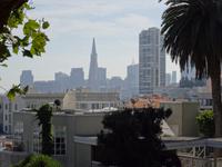 San Francisco - Lombard Street, Blick auf die Stadt