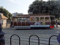 San Francisco - Anfangsstation der Powell/Hyde Street- Linie, Drehen der Cable Car