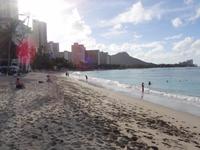 Honululu -  Frühmorgen's am berühmten Waikiki Beach
