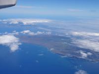 auf dem Flug von Big Island nach Honululu - Insel Molokai