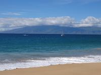 Blick vom Strand unseres Hotels auf Maui