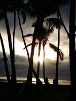 Sonnenuntergang beim Abendessen im 