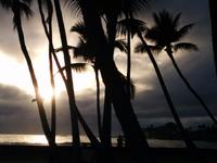 Sonnenuntergang beim Abendessen im 