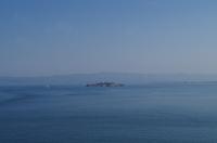 Golden Gate Bridge in San Francisco - Blick auf Alcatraz