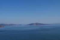 Golden Gate Bridge in San Francisco - Blick auf Alcatraz
