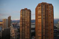 Blick vom Hotel auf Honolulu