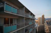 Blick vom Hotel auf Honolulu