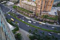 Blick vom Hotel auf Honolulu