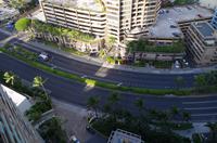 Blick vom Hotel auf Honolulu