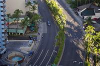 Blick vom Hotel auf Honolulu