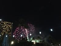 Feuerwerk am Waikiki Beach in Honolulu