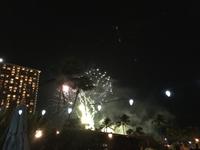 Feuerwerk am Waikiki Beach in Honolulu