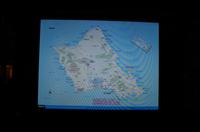 Landkarte O'ahu auf dem Schiff