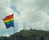 die Regenbogenflagge in San Francisco