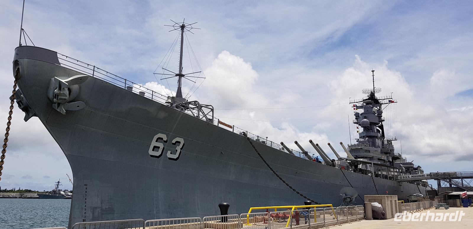 Besichtigung von Pearl Harbour - Kriegsschiff U.S.S. Missouri