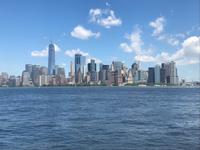 Blick auf die Skyline von Liberty Island