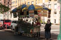 Typischer Hot Dog Stand in New York