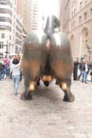 Wall Street Bulle von hinten