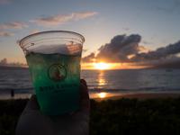 Blue Hawaii beim Sonnenuntergang
