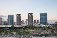 Blick von der Pride of America auf Downtown Honolulu