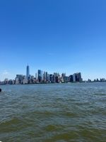 Blick von Ellis Island auf Manhattan