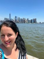 Blick von Ellis Island auf Manhattan
