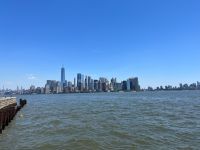 Blick von Ellis Island auf Manhattan